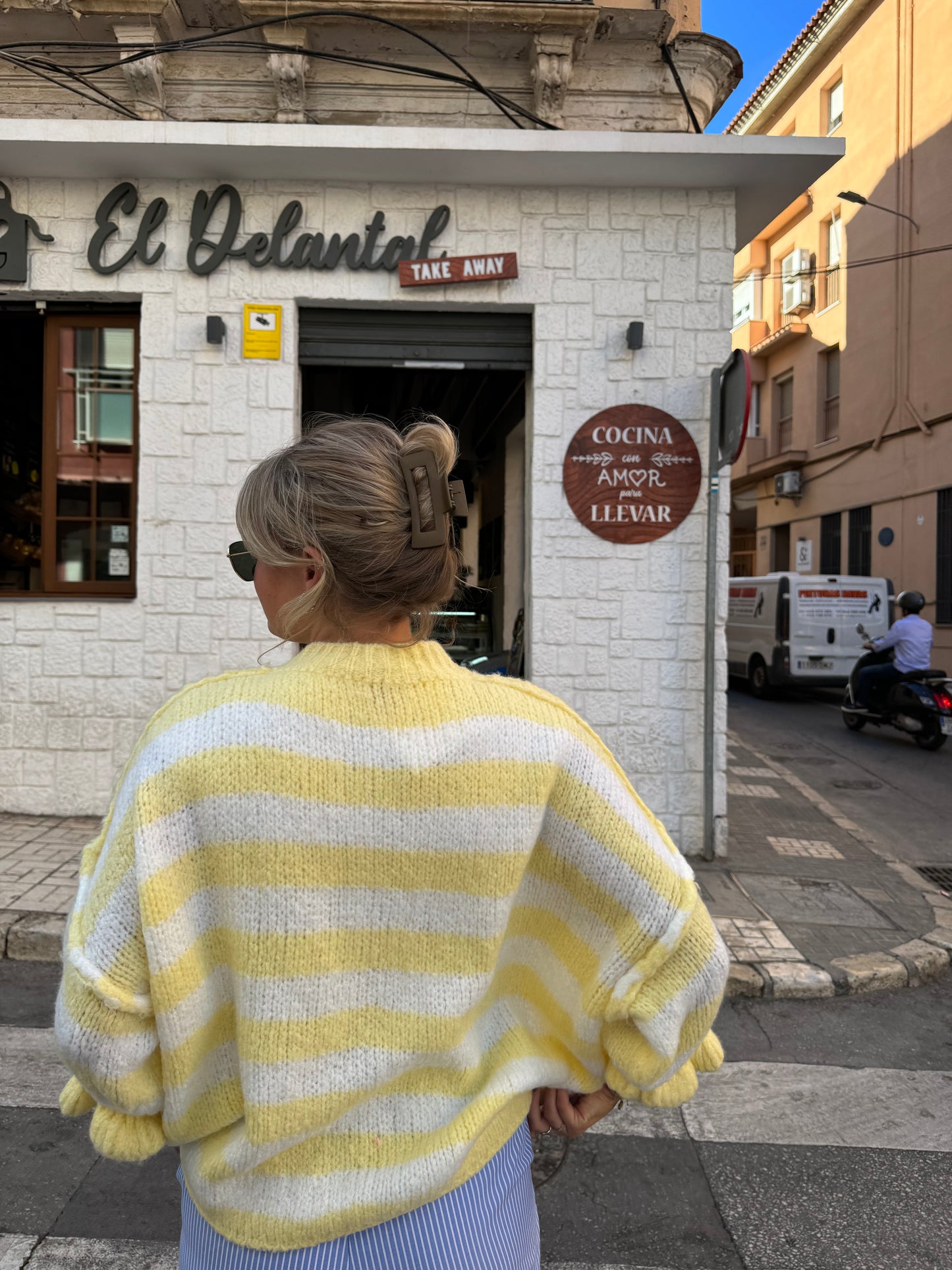 button up cardigan yellow