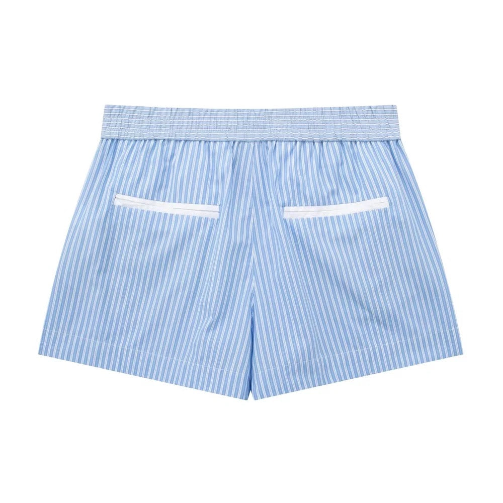 Blue striped short Veerle